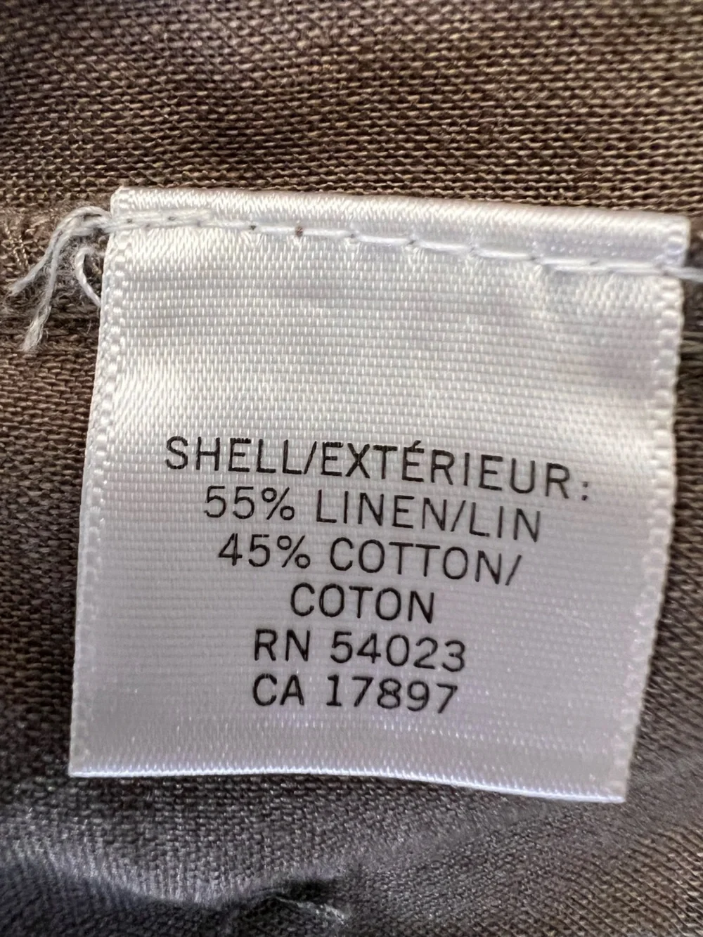 Banana Republic Cargo Capris Martin Fit Brown Linen Blend